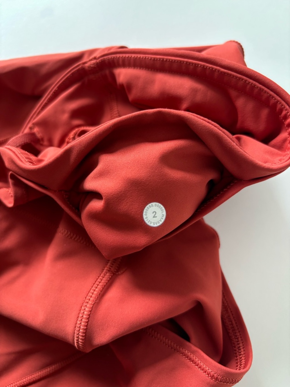 LULULEMON Fast & Free Crop II 19" - Dark Sport Red - Size 2 - Nulux - #33 - Picture 6 of 6